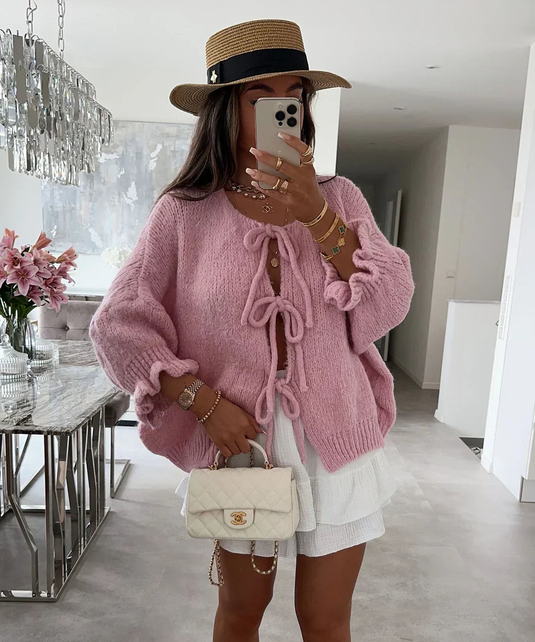 CARDIGAN MIT SCHLEIFE