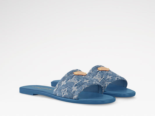 “LV“ DENIM SANDALS